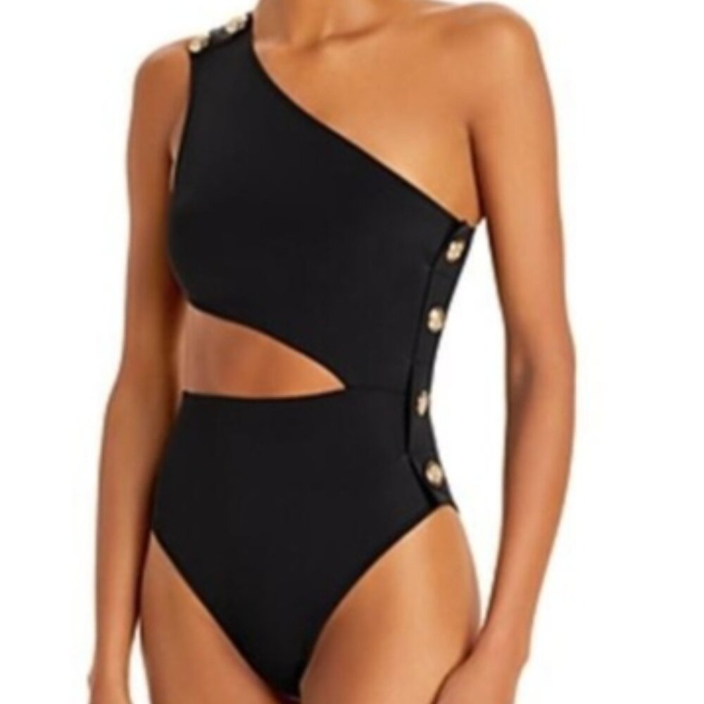 NWT! OYE Black Rhea Cutout One Piece Swimsuit NEW!
